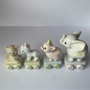 Precious Moments Birthday Train Lot Bear Lamb Pig Elephant #1 #3 #4 For Baby Set